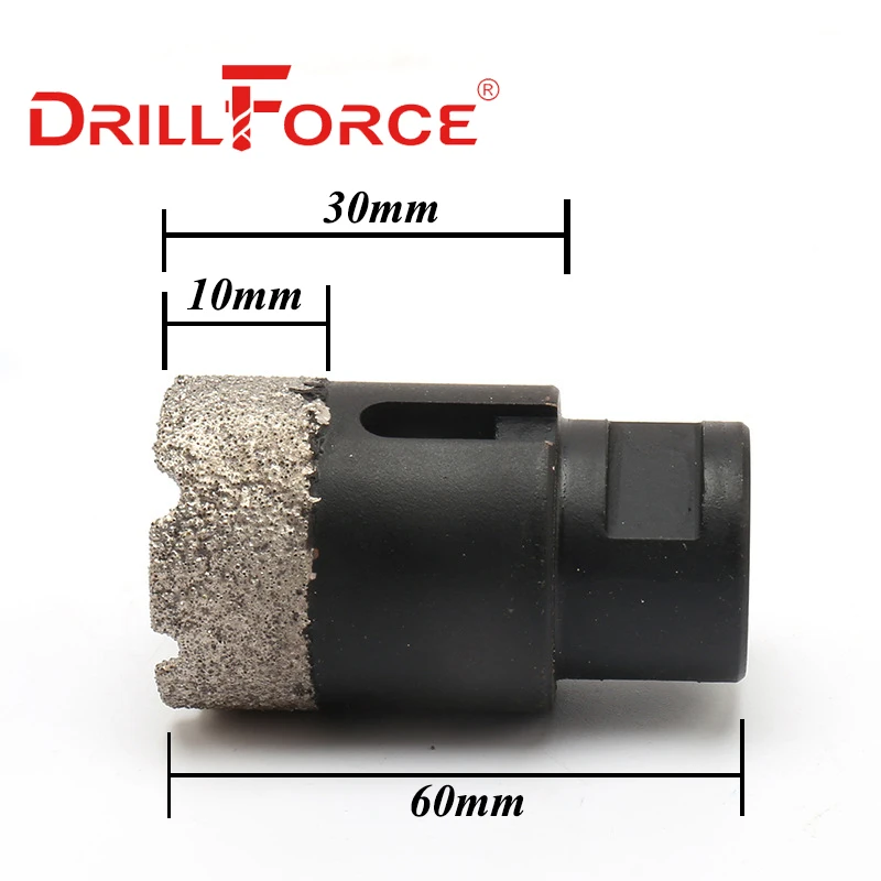 Drillforce M14 موضوع الحفر الأساسية بت هول المنشار بلاطة من البورسلين حجر الرخام البناء الجاف فراغ صنع من النحاس الماس لقمة ثقب
