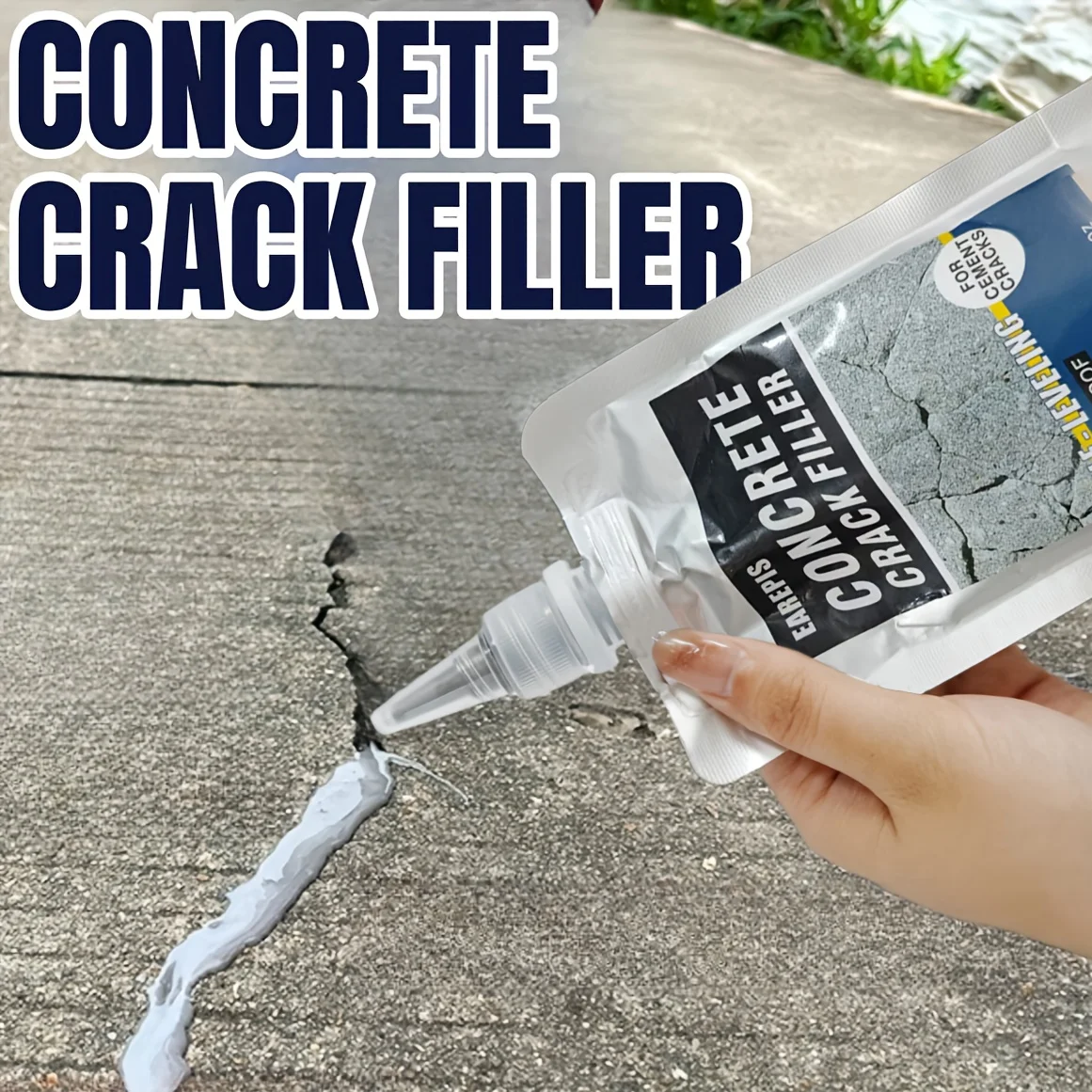 Cement Crack Repair Sealant Glue Roof Wall Floor  Concrete Crack Filler - Waterproof,Flexible, and Durable Wall and Floor Sealer