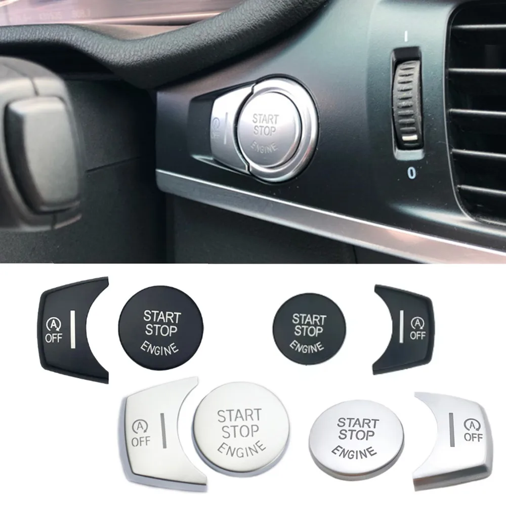 Car Start Stop Button Trim Cover Sticker For BMW X3 X4 X5 X6 F25 F26 F15 F16 Interior Accessories