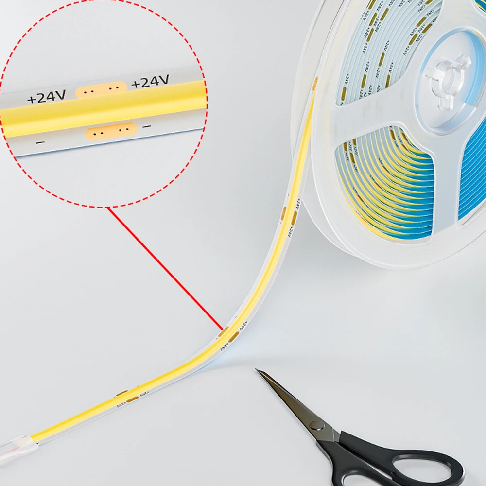 5 متر 10 متر تويا زيجبي 3.0 COB LED قطاع 24 فولت ضوء مرن دافئ أبيض طبيعي أبيض 3000-6500 كيلو f أليكسا جوجل مساعد SmartThings