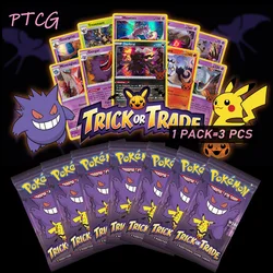 Oryginalne karty Pokemon sztuczka lub handel Halloween Booster pakiet Gengar pokemon TCG dziecko strona gra planszowa ograniczona karta kolekcji