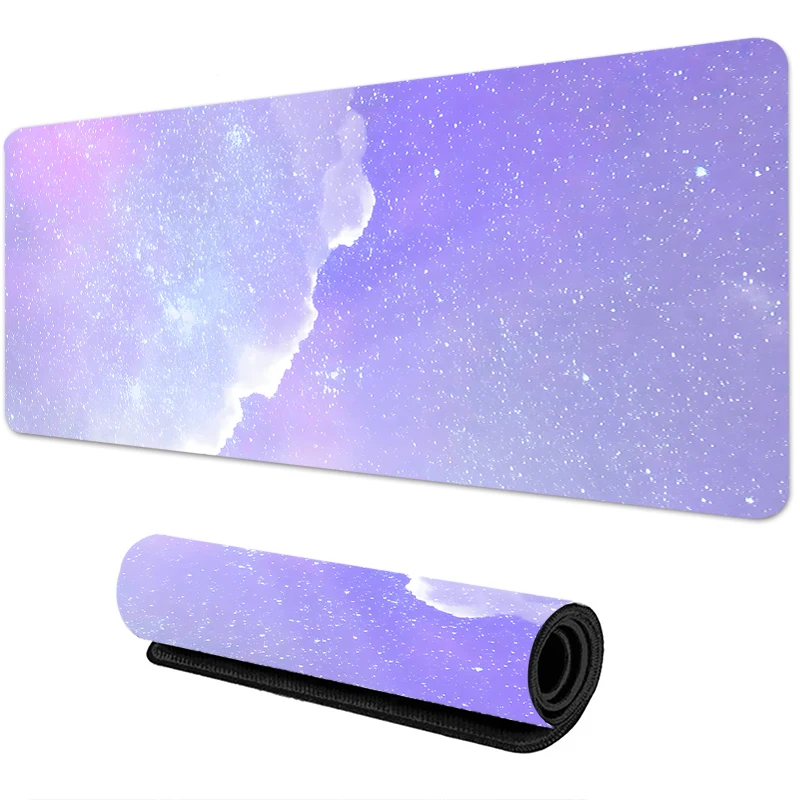 

Dreamy Starry Sky Gaming Mouse Pad Kawaii Anime Mats Non-slip Rubber Base XXL Desk Mat Washable Pads for Game & Office Playmat