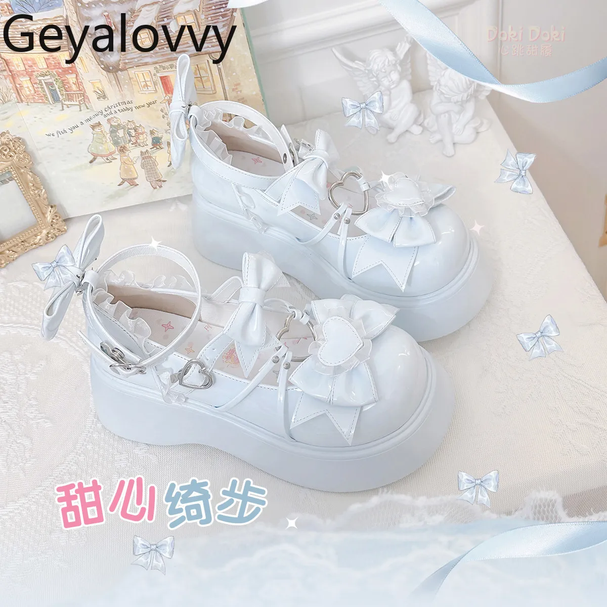 

Original Japanese Style Cute and Sweet Spring and Autumn Lolita Shoes for Women Elegant Thick Sole Platform Girl High Heel Pumps