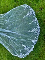3m Cathedral Wedding Veils Lace Appliques One Layer Bridal Veil with Comb Bride Headpiece Women Accessories 4
