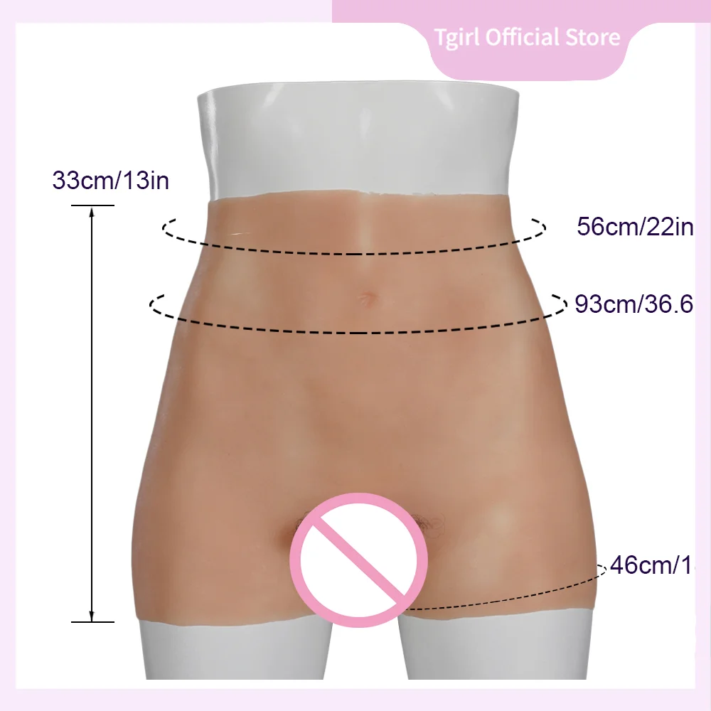 Tgirl Cosplay Vulva Pants Strengthen Crossdresser Buttocks&Hip Artificial Vagina Silicone Boxer for Transgender Dragqueen Sissy