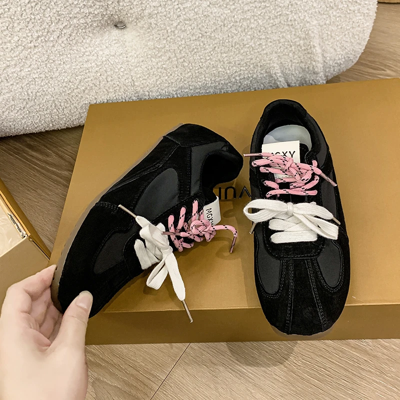 Autumn New Women Casual Sneakers Running Shoes 2024 Trend Luxury Designer Shoes Lace-up Sports Cozy Loafers Shoes Zapatos Mujer