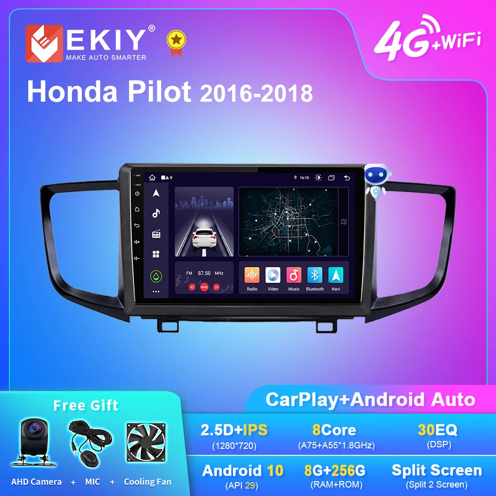 

EKIY X7 Car Radio For Honda Pilot 2016-2018 Stereo Multimedia Video Player Auto Carpaly Navigation Android 10 2din DVD Head Unit