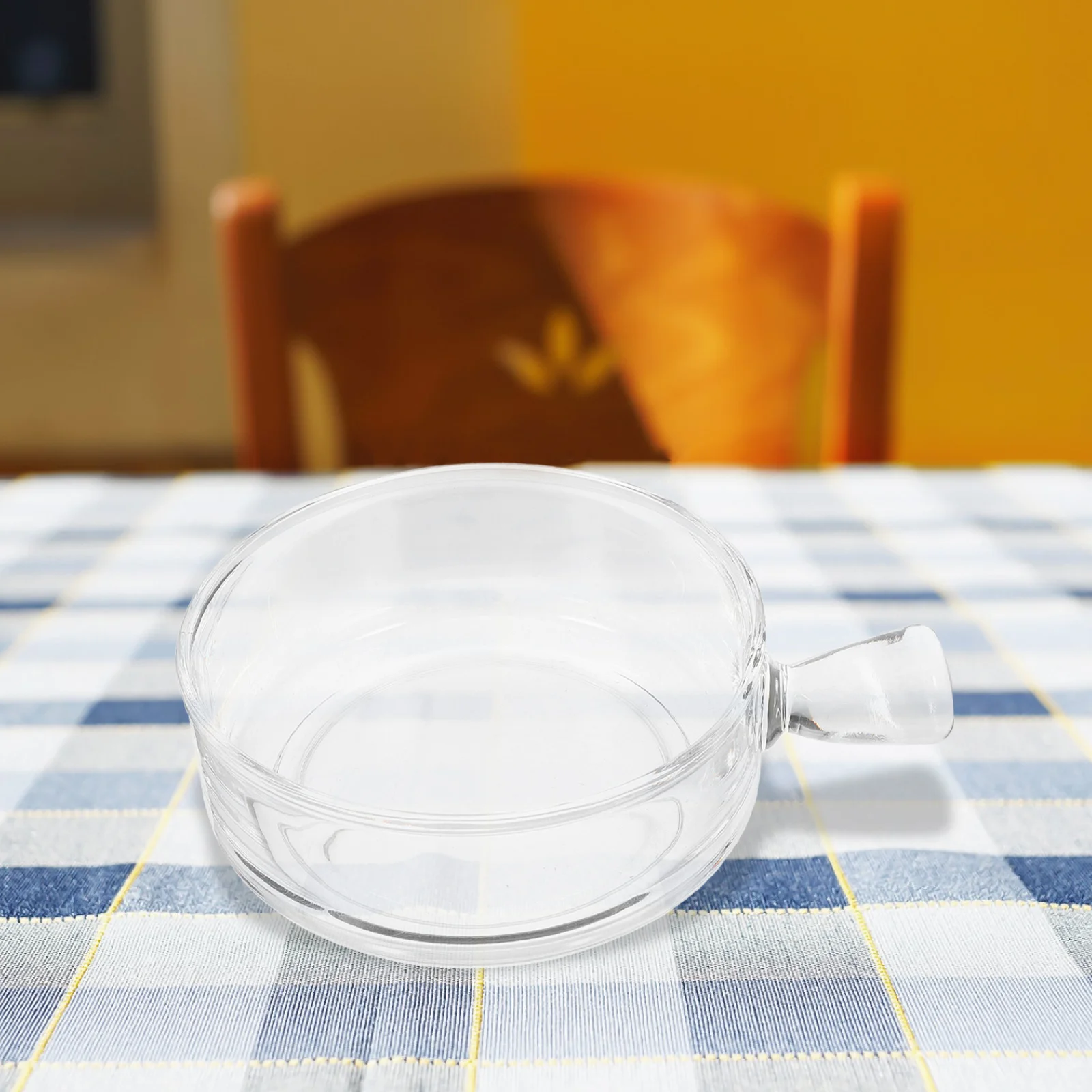 

Glass Salad Bowl Large Capacity with Handle for Family Parties Serving Fruit Salad Mixing Bowl Stylish Elegant Home Kitchen