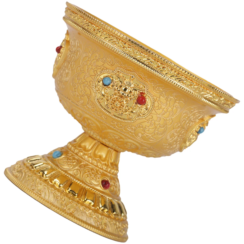 

Copper Offering Bowl Golden Water Cup for Home Hotel Office Restaurant Temple Yoga Room Sacrifice Altar Wedding Lightweight