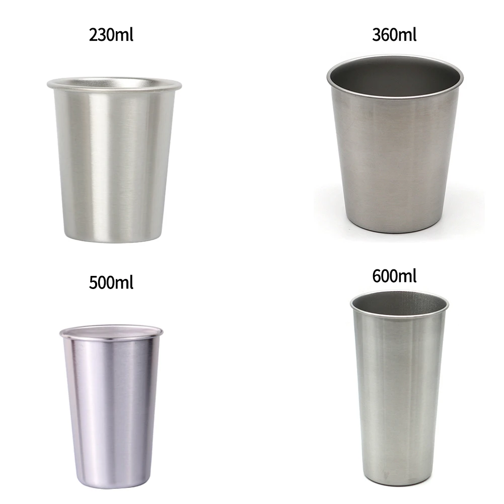 Stainless Steel Mugs 230/360/500/600ml Bar Coffee Shop Tea Cups Coffee Mugs Wine Beer Milk Cups For Home Kitchen Bar Supplies