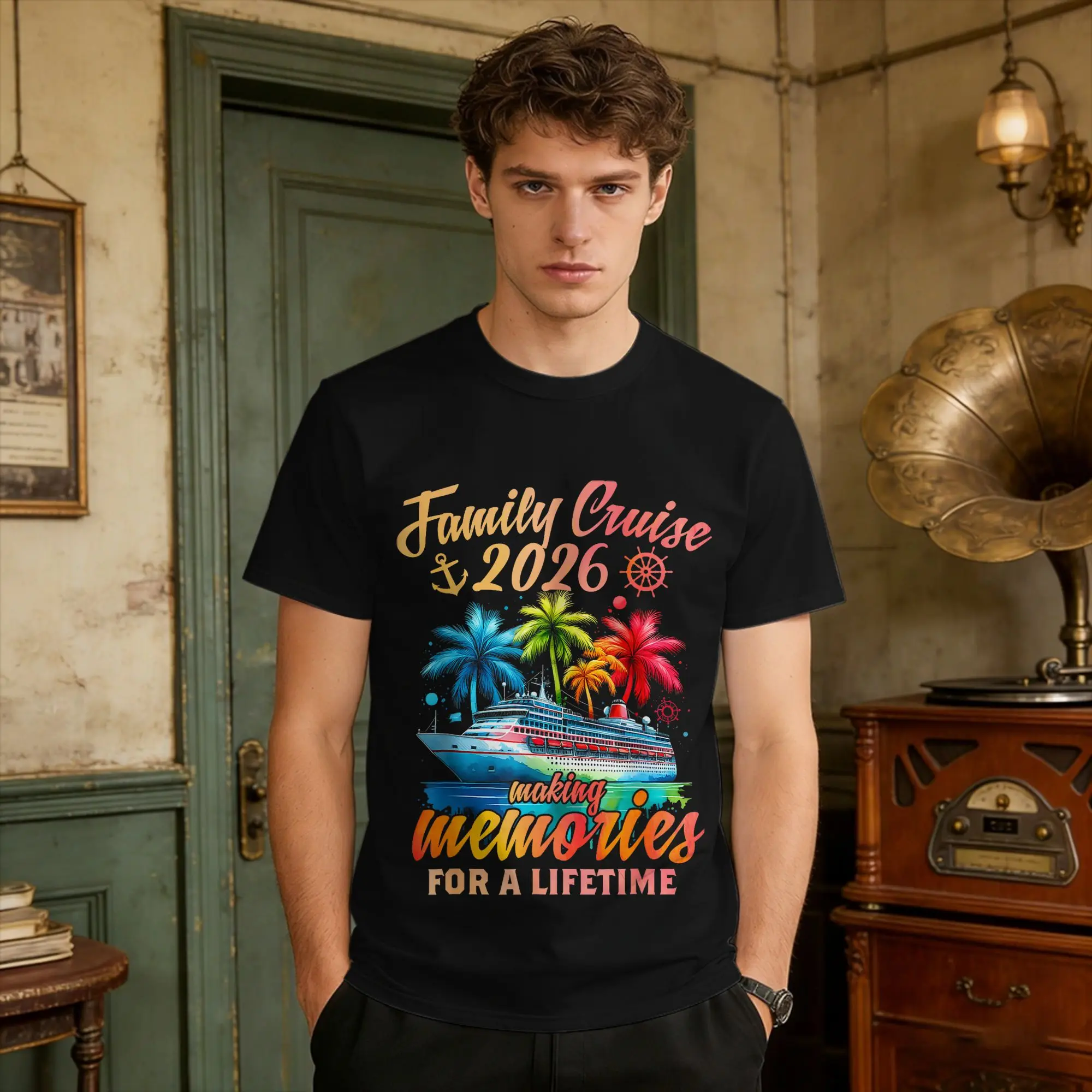 Family Cruise  Family Matching Cruise Vacation Party T Shirt Summer  100 Cotton T-Shirts For Men Pattern Tshirt Funny Top Tees