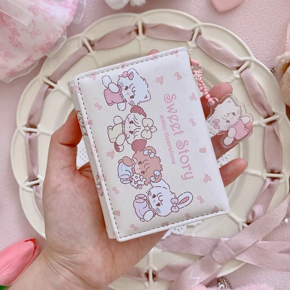 

Portable PU Leather Short Wallet Cartoon Mikko Coin Purse Card Holder Women Girl