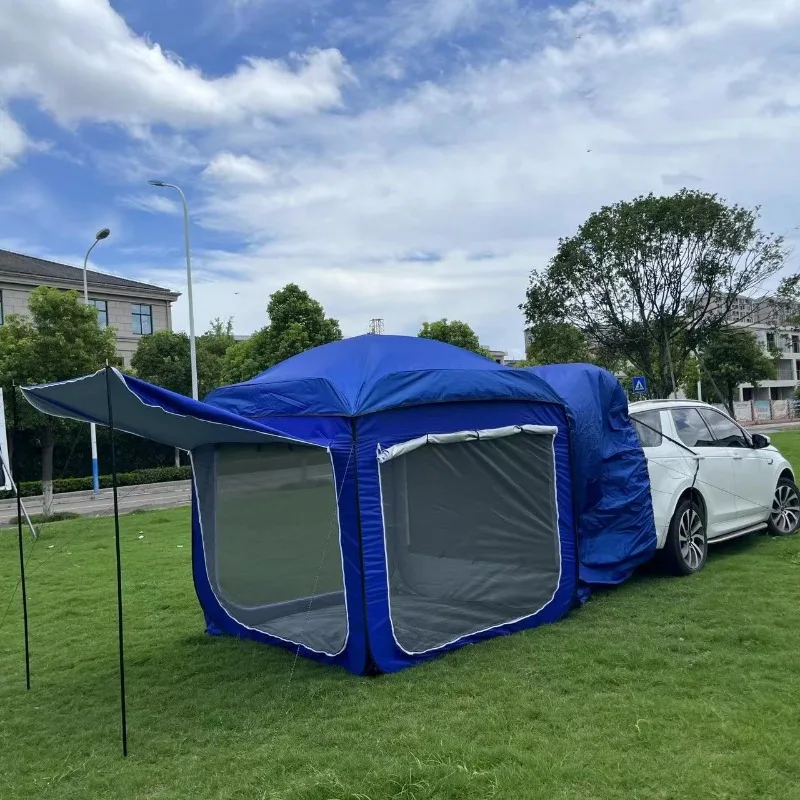 

Outdoor Extension Car Tent Waterproof Windproof Camping Single-deck Car Tent Portable Trunk Side Professional Camping Tools