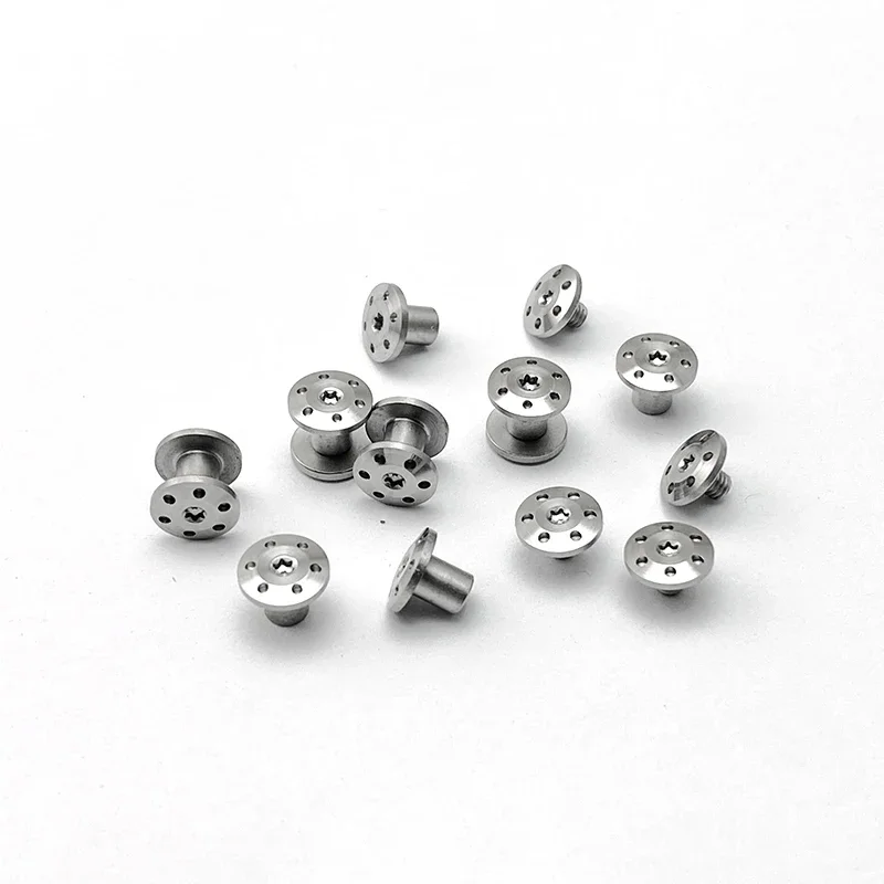 4Sets M2.5 Fastening Screw 416 Stainless Steel Spindle Screw for DIY Knife Handle Making Material Furniture Mounting Rivet