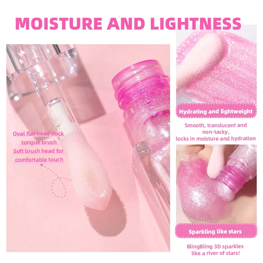 QIBEST Color Change Lip Oil Natural Moisturizer Long-lasting Lip Plumper Gloss Temperature Change Color Lipgloss Lip Care Makeup