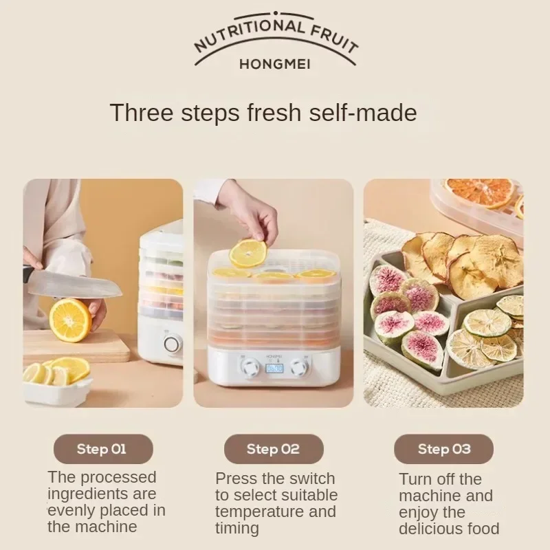 Dehydrator 220v Haustier behandelt Obst Gemüse Fleisch Luft trockner kleine Heißluft trocknungs maschine 탈수기 deshidratador de alimentos y frutas