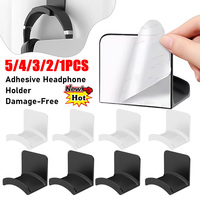 5/1PCS Versatile Headphone Hanger Gaming Microphone Over-ear Headset Stand Bearing 1KG Adhesive Easy Installing Headphone Hook