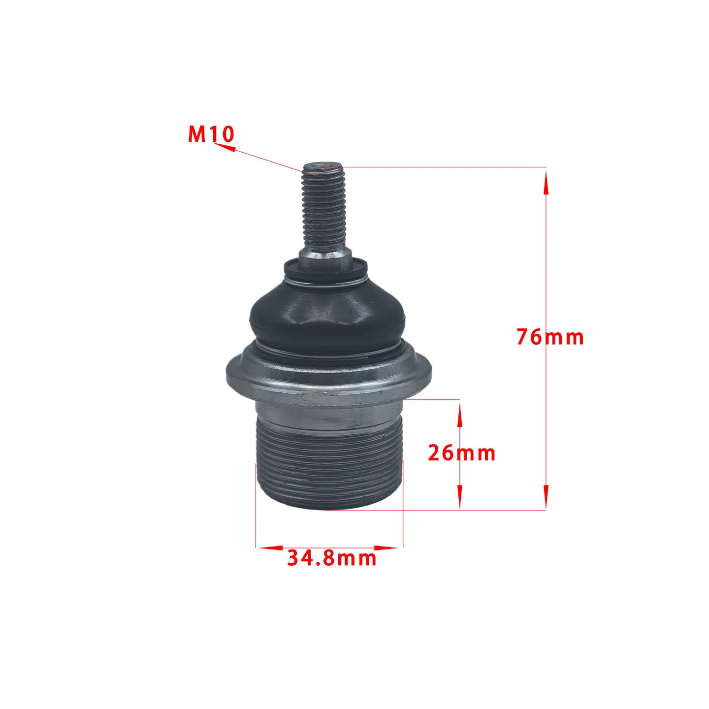EXCAR OEM 4.02.04.01.004 Golf Cart Rocker Arm Ball Joint Rotating Connector Silver Gray With Subtle Fluorescent Green Surface
