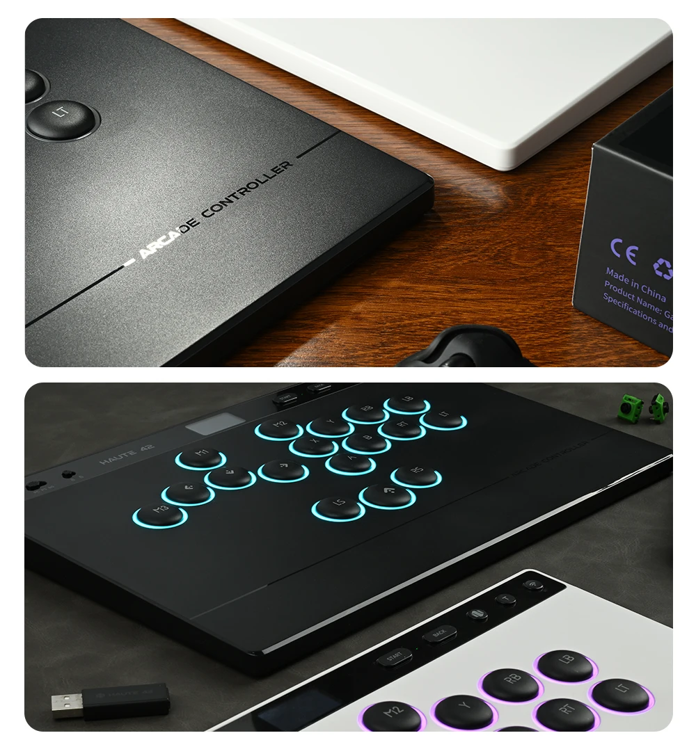 Haute42 W-P1 Tri-Mode 2.4G Kabelloser Touchscreen-Controller ohne Hebel für PC/PS4/PS5/Switch Stickless Arcade-Controller – Detail 33