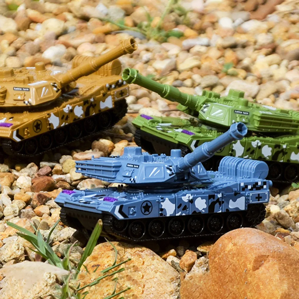 

Набор из 3 ретро-танков с функцией отката назад, коллекционные модели боевой техники, развивающая игрушка-симулятор, украшение для дома
