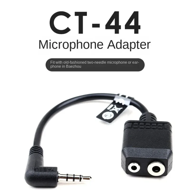 YAESU CT-44 Microphone Adapter 2 To 1 Hand Microphone Conversion Cable for VX-3R FT5DR