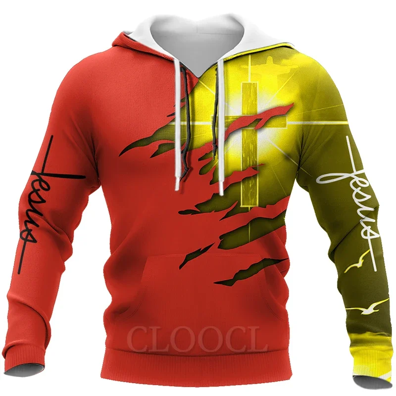 

HX Christian Jesus Catholic Hoodie Men Women Sweatshirts Hoody 3D Print Fashion Harajuku Casual Tracksuit Drop Shipping