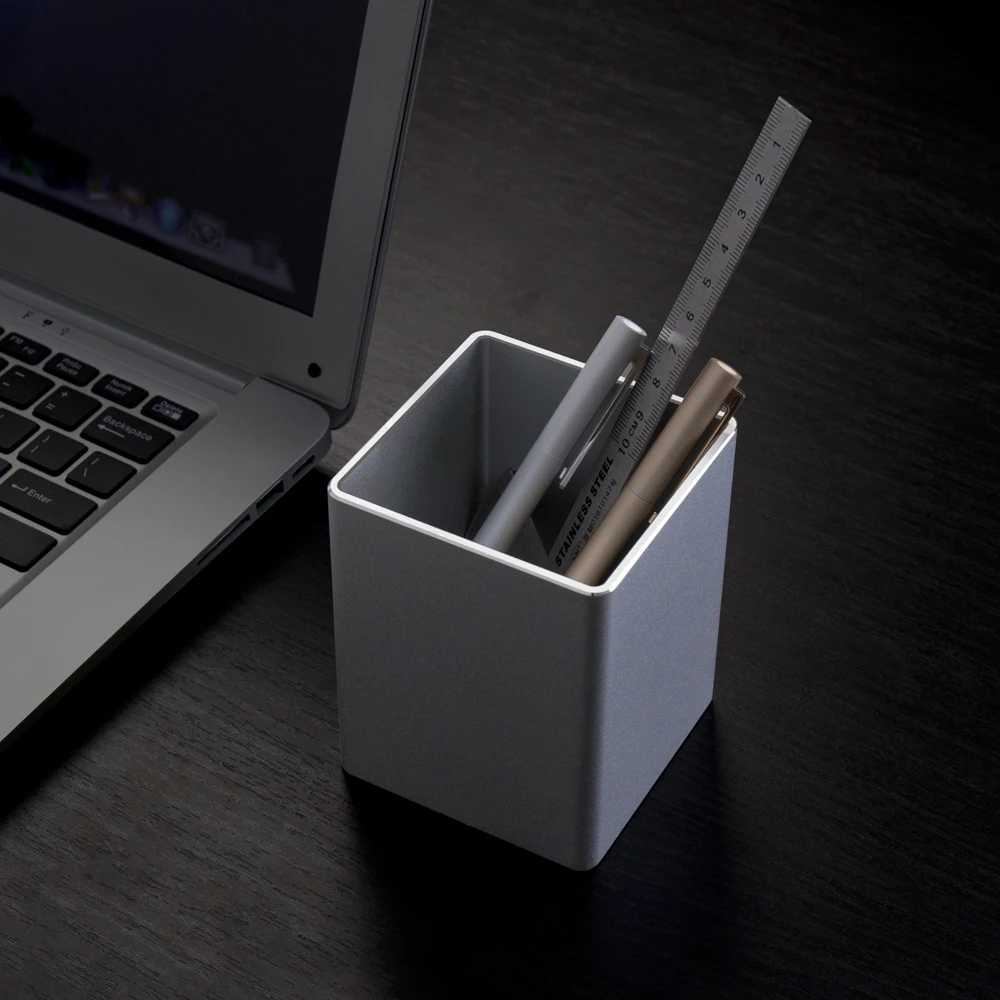 Metal Pen Pencil Holder Desk/aluminum Supplies Organizer And Cup Storage Stationary Sturdy JJ1889