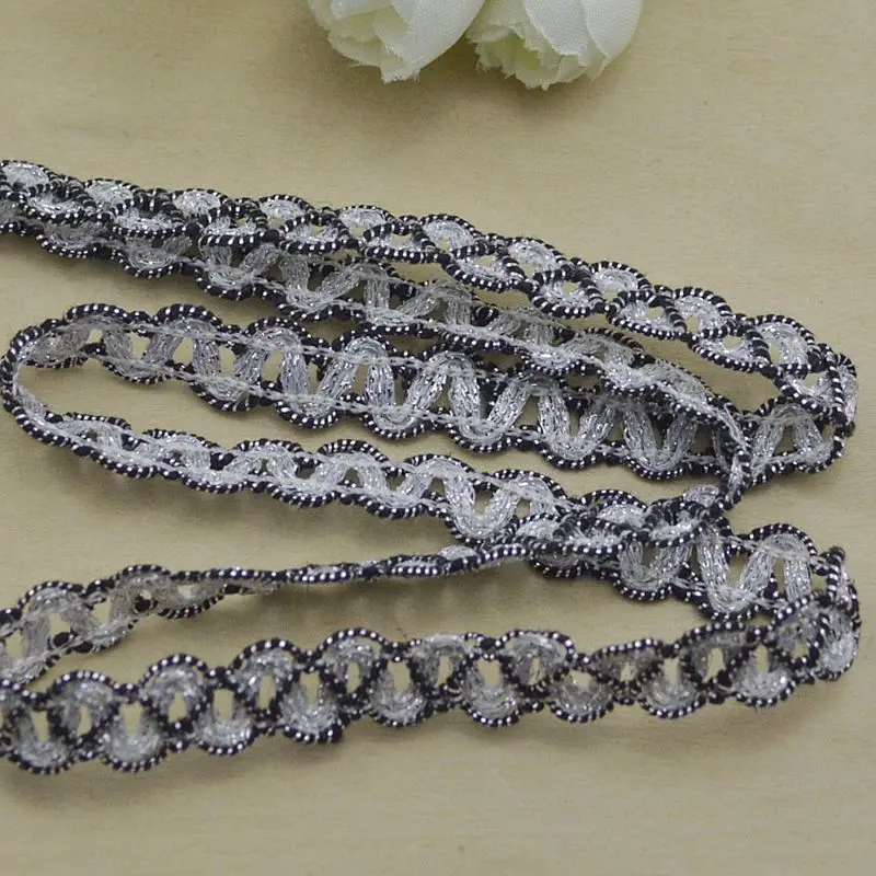 New 5 Meters/16.4Ft Per Pack Handmade Fabric Wedding Dress DIY Crafts High-Quality Dress Field-Pattern Polyester Lace