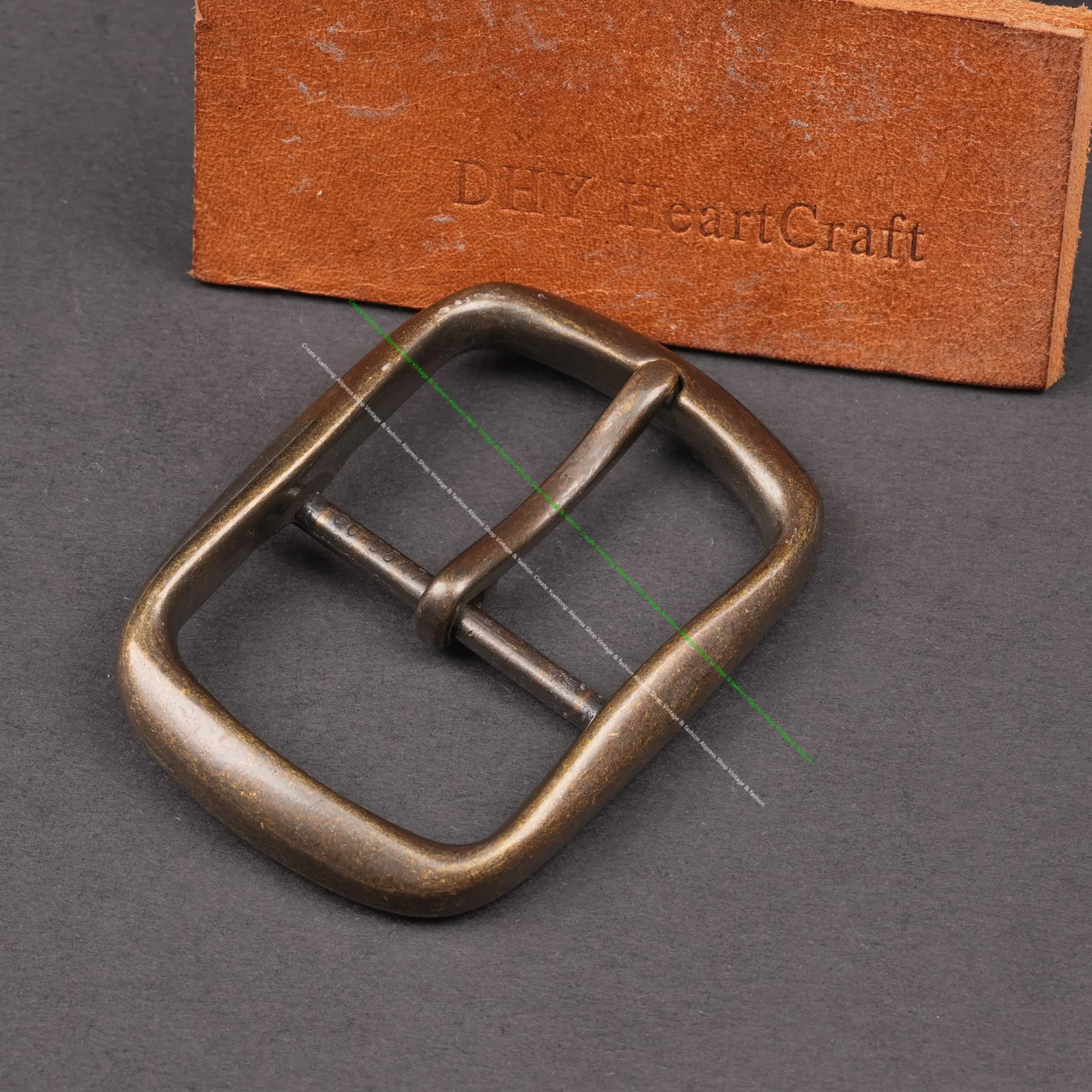 1.5" Antique Brass Belt Buckle Replacement Rectangle Center Bar Metal Buckles for Leather Crafting Belt DIY Hardware Accessory