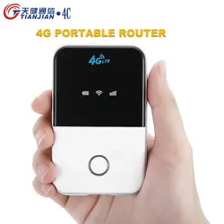 TIANJIE 4G Wifi Router Mini 3G Lte Sim Card Wireless Modem with Battery Portable Pocket Mobile Hotspot Car Internet Adapter