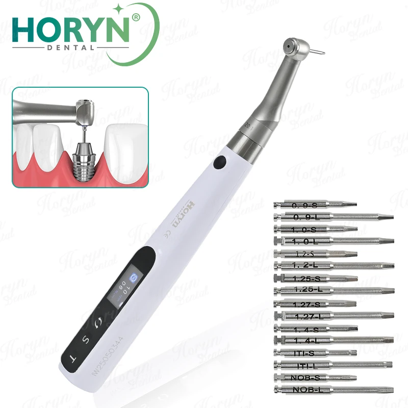 Dental Electric Wireless Torque Driver Implant Torque Wrench with 16pcs Screwdrivers Kit Implant Motor Dentistry Tools