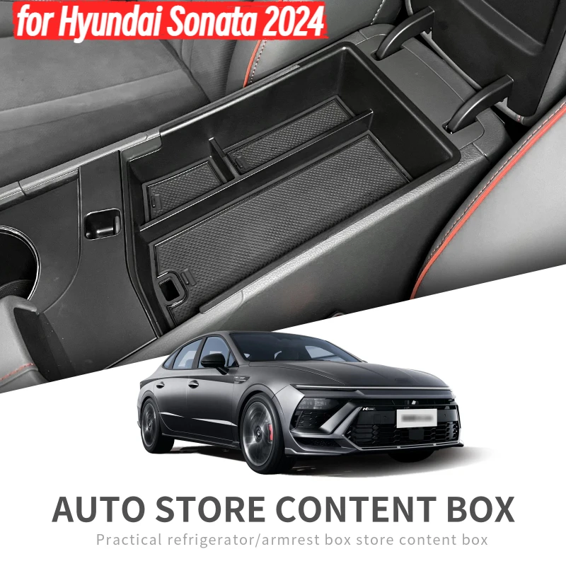 

for Hyundai Sonata 2024 N-line Center Console Armrest Storage Box Tray Left Rudder Organizer Accessories Tidying