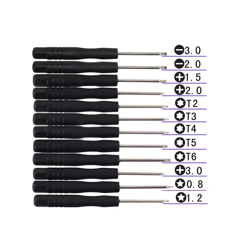 Domowy zestaw mini śrubokrętów T2 T3 T4 T5 T6 Plum Blossom Type Phillips Cross Small Screwdriver 0.8 Five Star Type 1.2mm