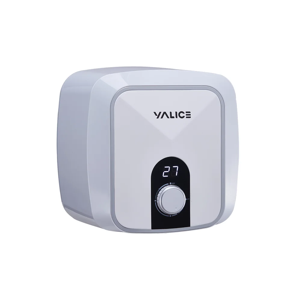 سخان مياه كهربائي مثبت على الحائط للاستخدام المنزلي والفنادق، تخزين مياه صغير مصنوع من البلاستيك