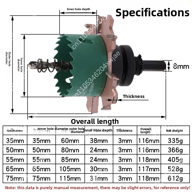 Edge-Free Recessed Downlight Hole Saw Kit for Ceiling, Wooden & Gypsum Board, Embedded Mounting Hardware, 75mm Diameter image 2