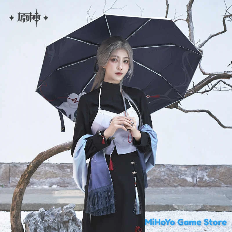 [Original] Shenhe Umbrella MiHoYo Official Genuine Genshin Impact Shenhe Theme Impression Folding Umbrella Doujin Cosplay Gifts