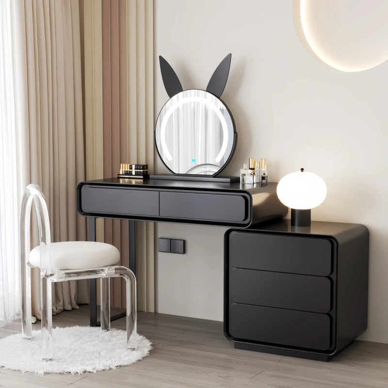 Bedroom Vanity Dressing Table with Mirror & Stool - usage example