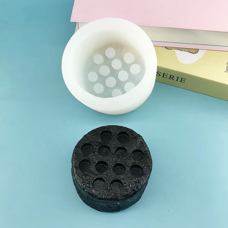 แม่พิมพ์ซิลิโคนรังผึ้งถ่านหินเค้ก DIY อาหารวัสดุความปลอดภัยมูสเค้กขนมเค้กทําเบเกอรี่เครื่องมือ Fondant แม่พิมพ์ในครัวเรือนเครื่องมือ