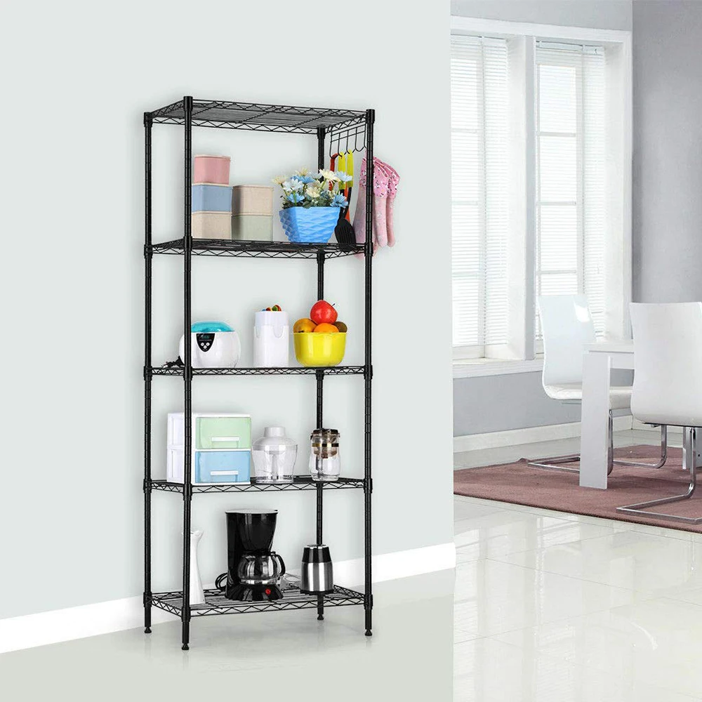 

Changeable Assembly Floor Standing Carbon Steel Storage Rack Black