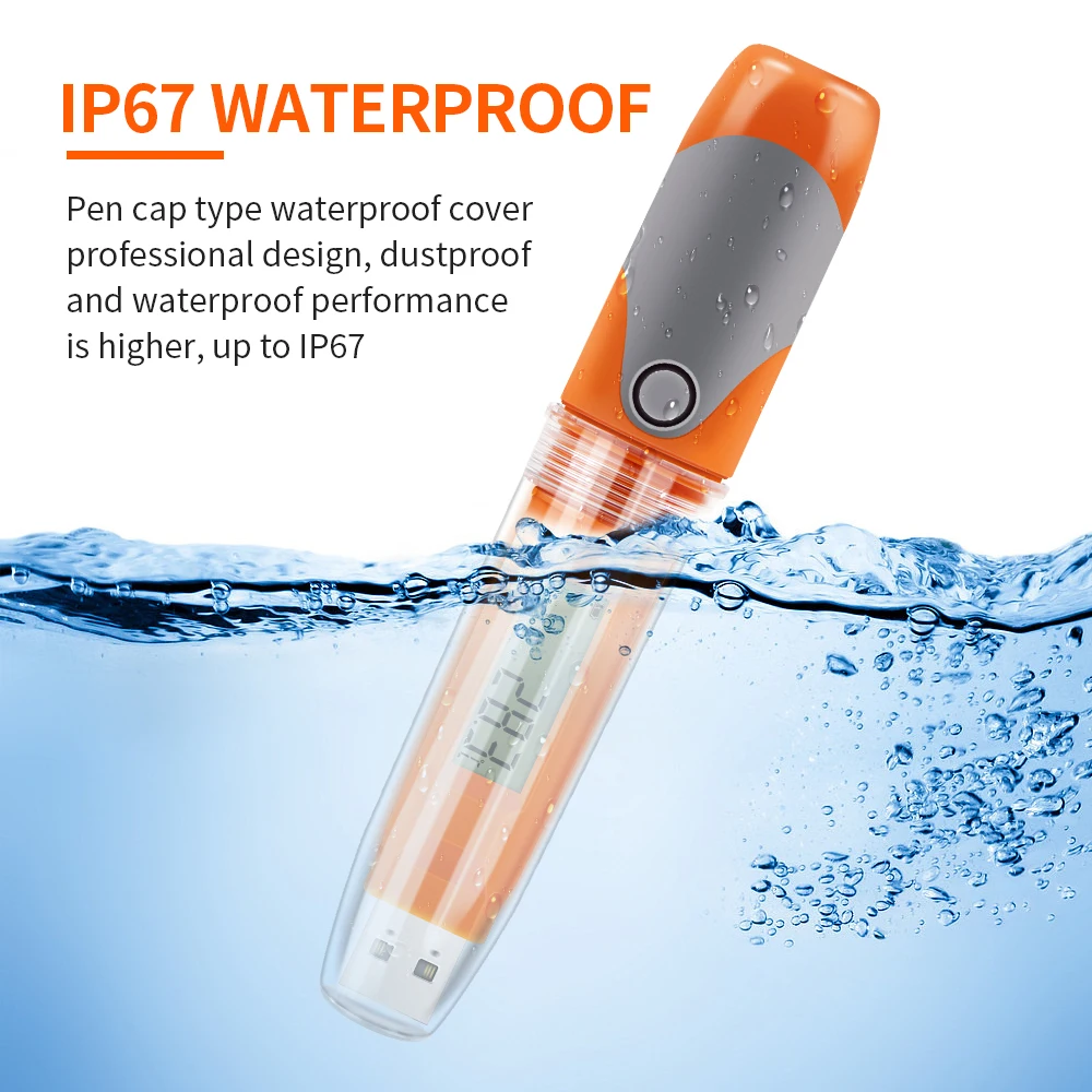 RC-51H USB Humidity Temperature Data Logger Digital Auto PDF 32000 Points Data Recorder for Storage Refrigerated Transport