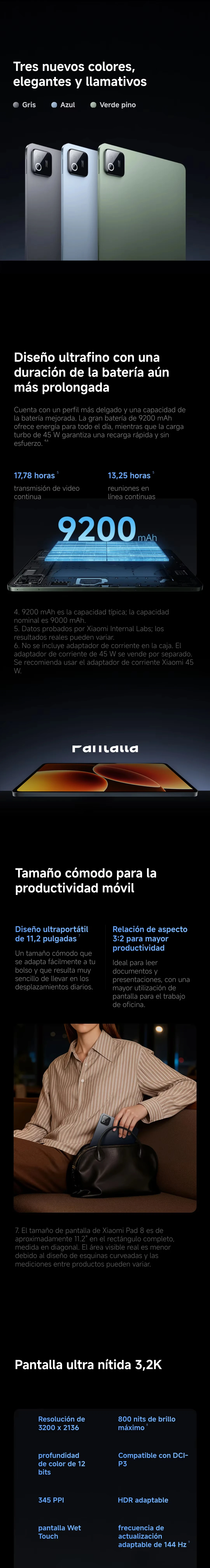 Xiaomi Pad 8 PC Tablet Snapdragon 8s Gen 4 Processor 11.2'' 3.2K 144Hz Display 9200mAh Battery 13M Camera Pad