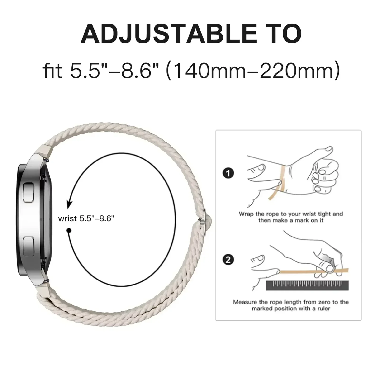 20mm 22mm Nylon Braided Loop Strap for Redmi Watch 5 Active Wristband Bracelet Redmi Watch 5 Lite Adjustable Correa Accessories