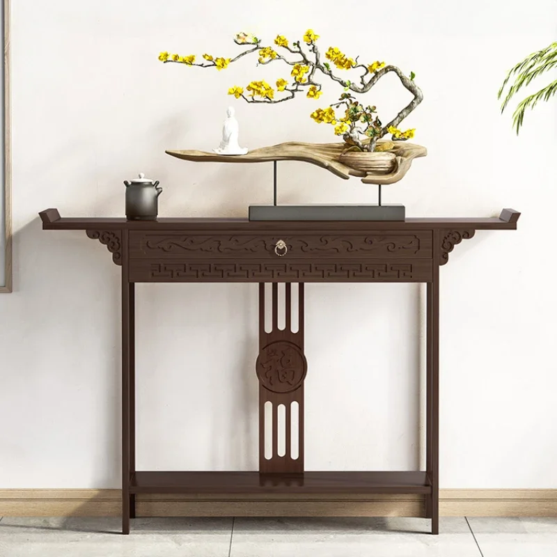 

New Chinese Style Porch Desk Super Narrow Porch Desk Case For Desk To Rely On Wall Long Ark Modern And Contracted