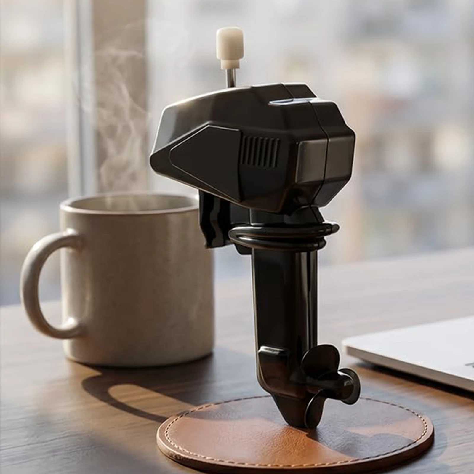10 Pcs Wind Up Outboard Motor Coffee Mixer Marine Engine Coffees Mixer Small Electric Drink Mixing Gadget