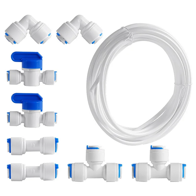 A50Q-Water Line Kit 10M Refrigerator Water Supply Pipe Tube And Connector Set With Quick Connect Fridge Connections