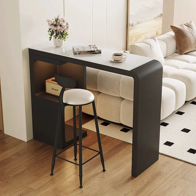 

Customizable simple light luxury rock slab bar counter household living room entrance partition