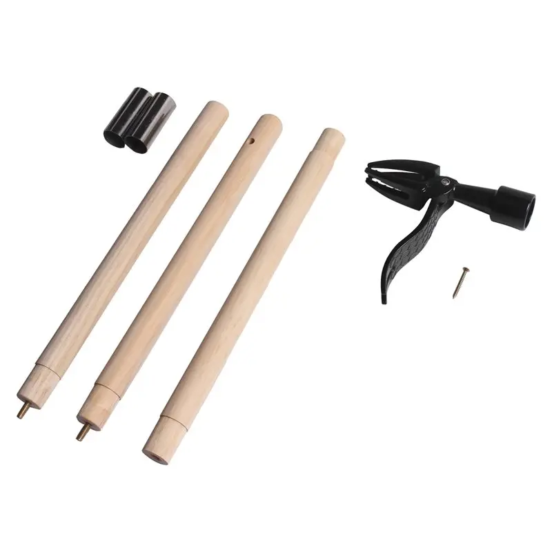 CHCH Garden Weeding Tool, Stand Up Weed Puller With Long Handle& 4-Claw Steel Head, 3-Sectional Pole Design
