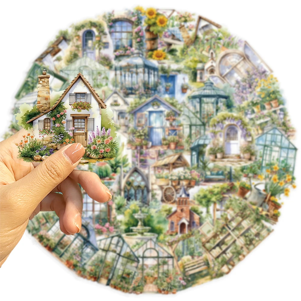 

10/30/50PCS Beautiful Green Garden Cottage Aesthetic Stickers Decoration Decals Waterproof Graffiti Phone Skateboard Notebook