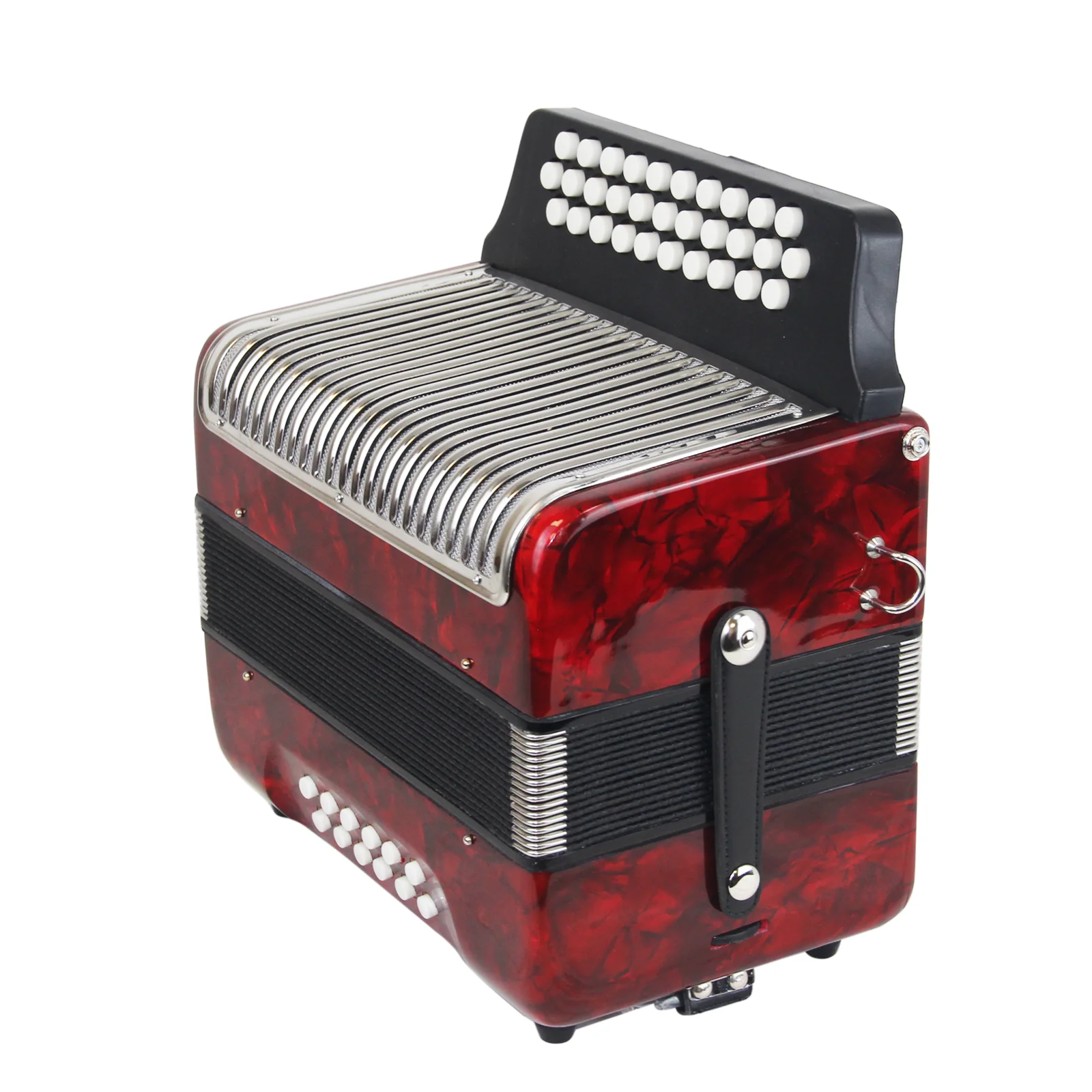 Accordion Diatonic 31 Button 12 Bass Musical Instrument Portable for Student Learning Daily Practice & Stage Performance
