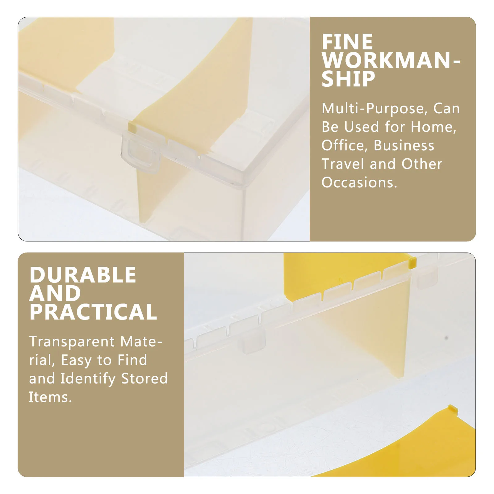 Organizer Box Transparent Portable Business Card Holder For Desk Office Storage Index Card Container Multi-Function Cards